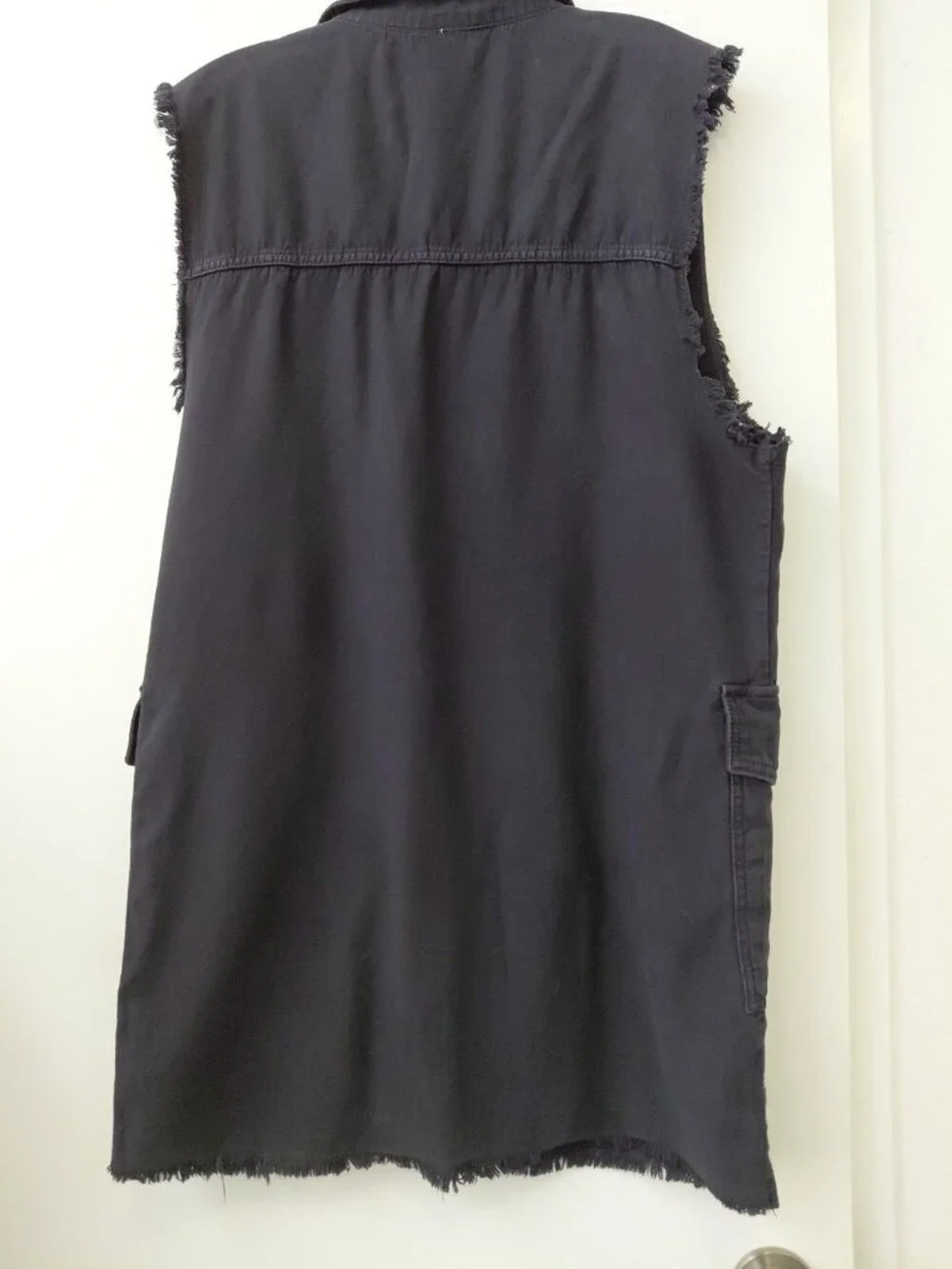 Free People Charcoal Grey Sleeveless Zip Moto Dress Small